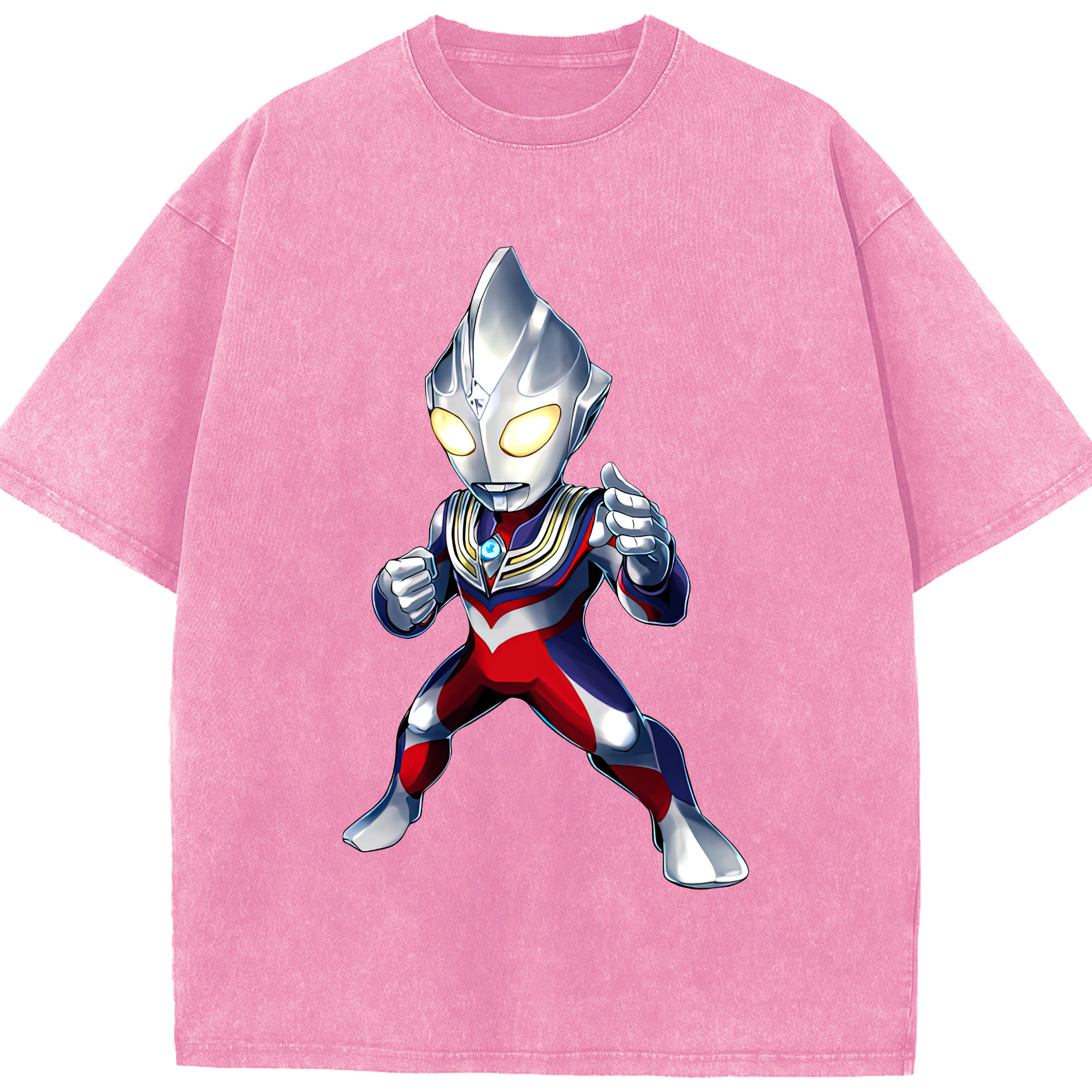 （画像用） ウルトラマン Ultraman 綿100% ヴィンテージ風 半袖Tシャツ（フロントプリント）